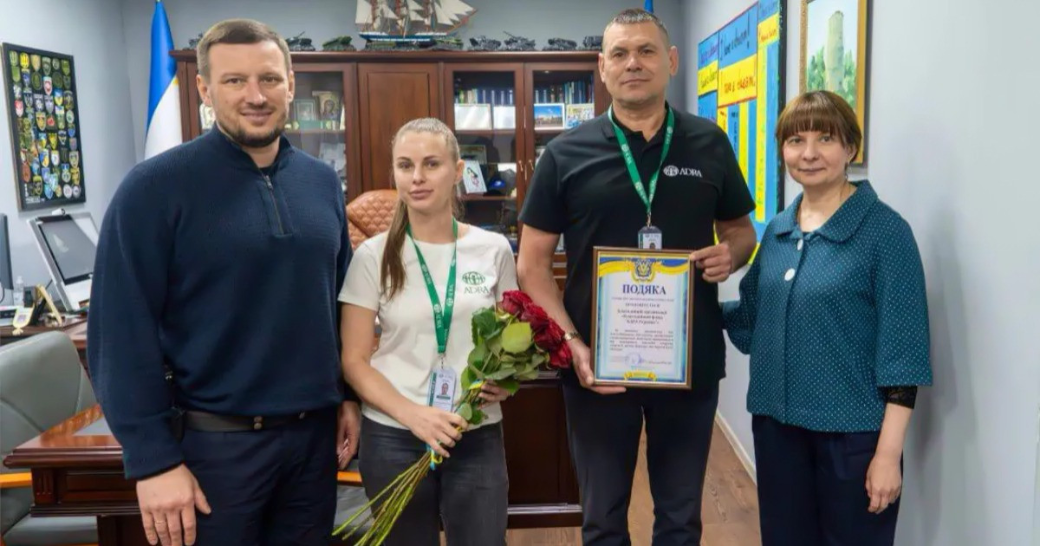 Голова Херсонської ОВА вручив Подяку волонтерам ADRA Україна за гуманітарну допомогу в Херсонської області